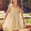 Scoop Neckline Lace A-Linie V-Back Flower Girl Kleider, Lovely Little Girl Kleider, FG064