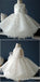 Scoop ärmellose Spitze Tüll Blume Mädchen Kleider, billige beliebte kleine Mädchen Kleider für die Hochzeit, FG037